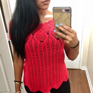 Forever21 scalloped knit top